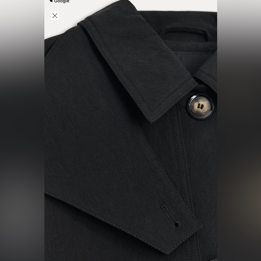 Zara Classic Black Overcoat - Picture 4 of 5